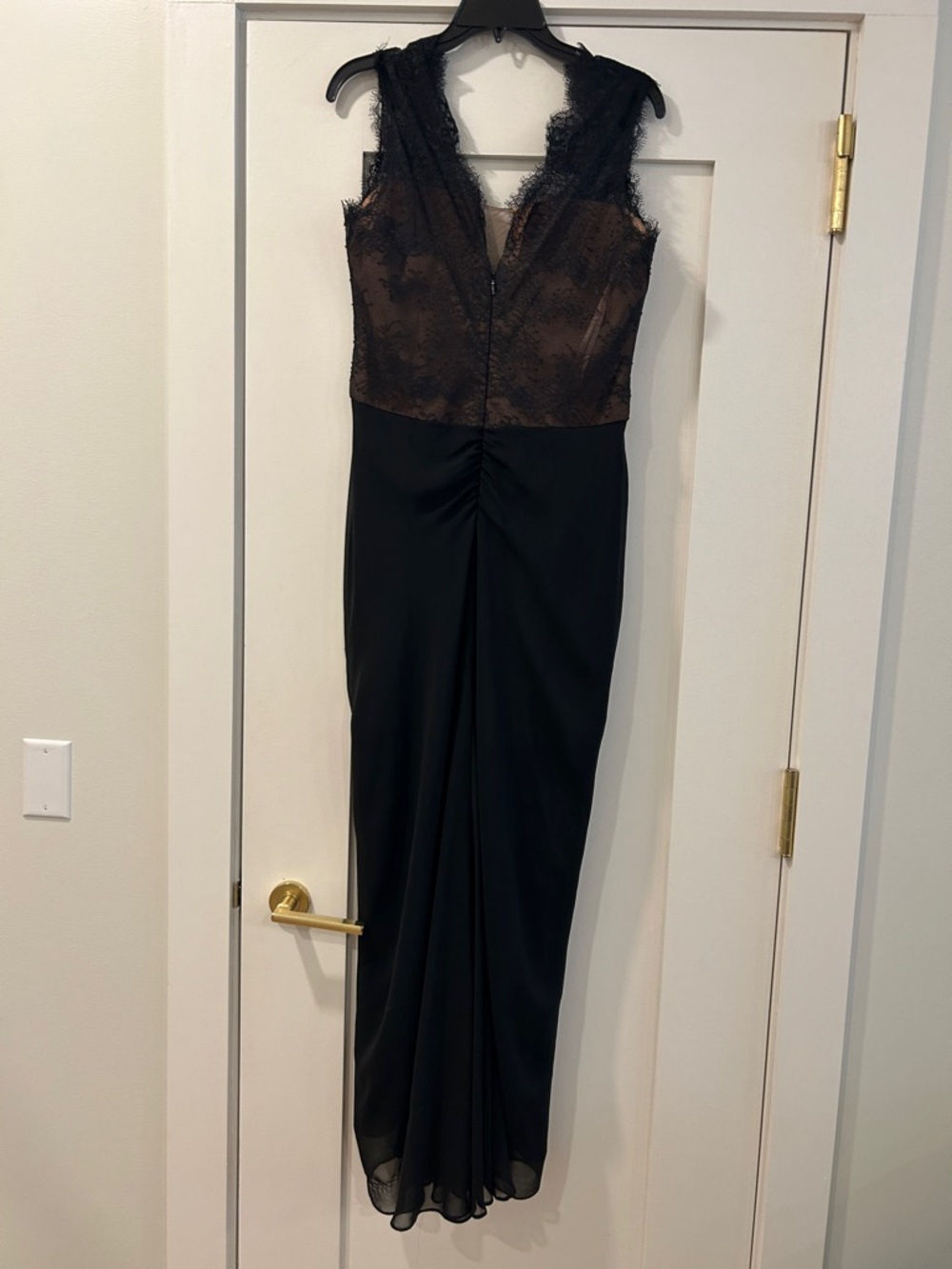 BCBGMaxAzria Black Lace Bodice Evening Gown - Picture 6 of 11